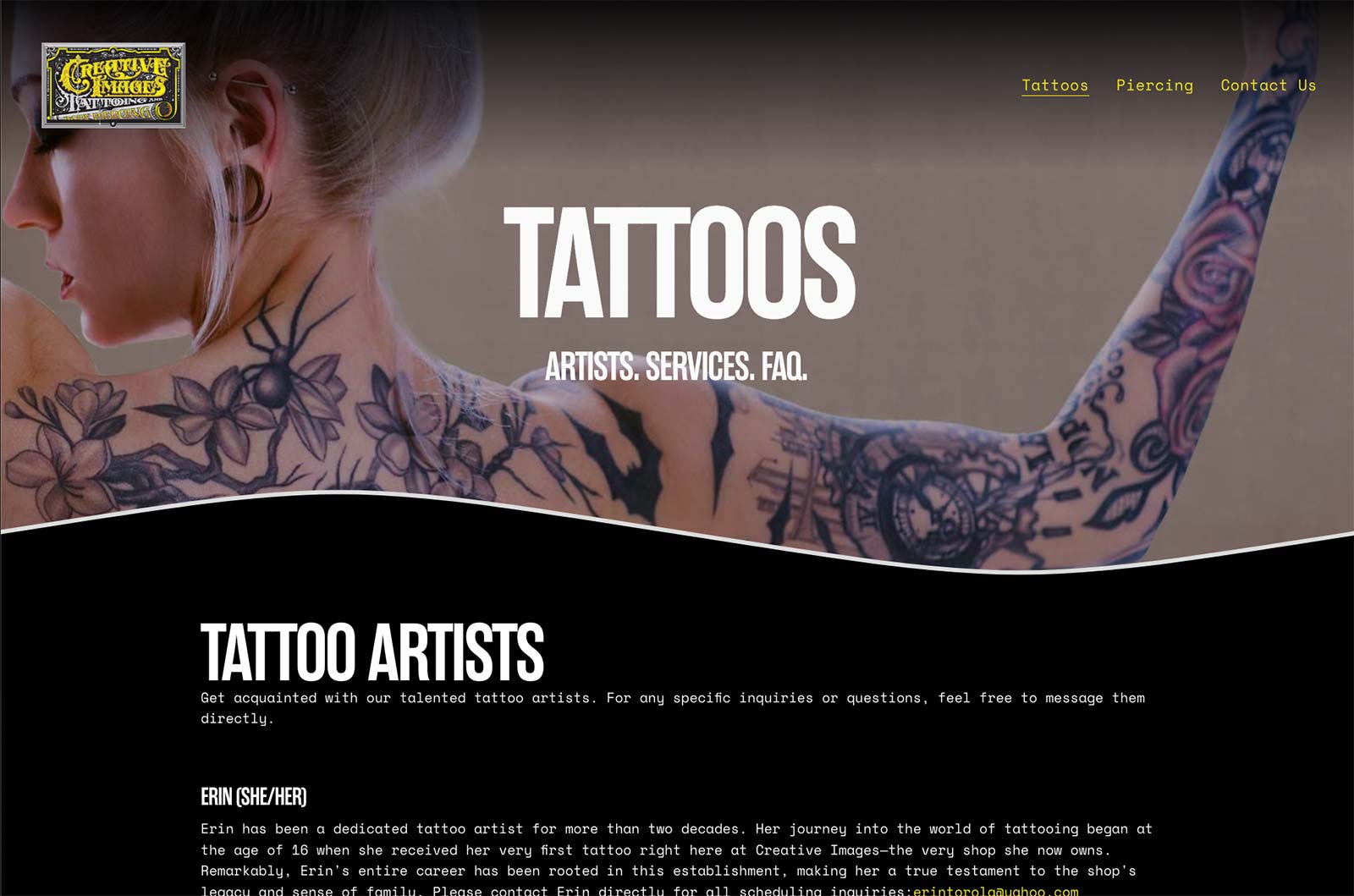 Creative images Tattoo page